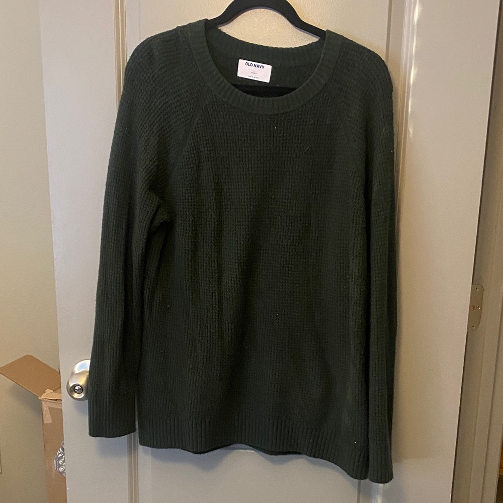 Old Navy Dark Green Women's Crew Neck Sweater